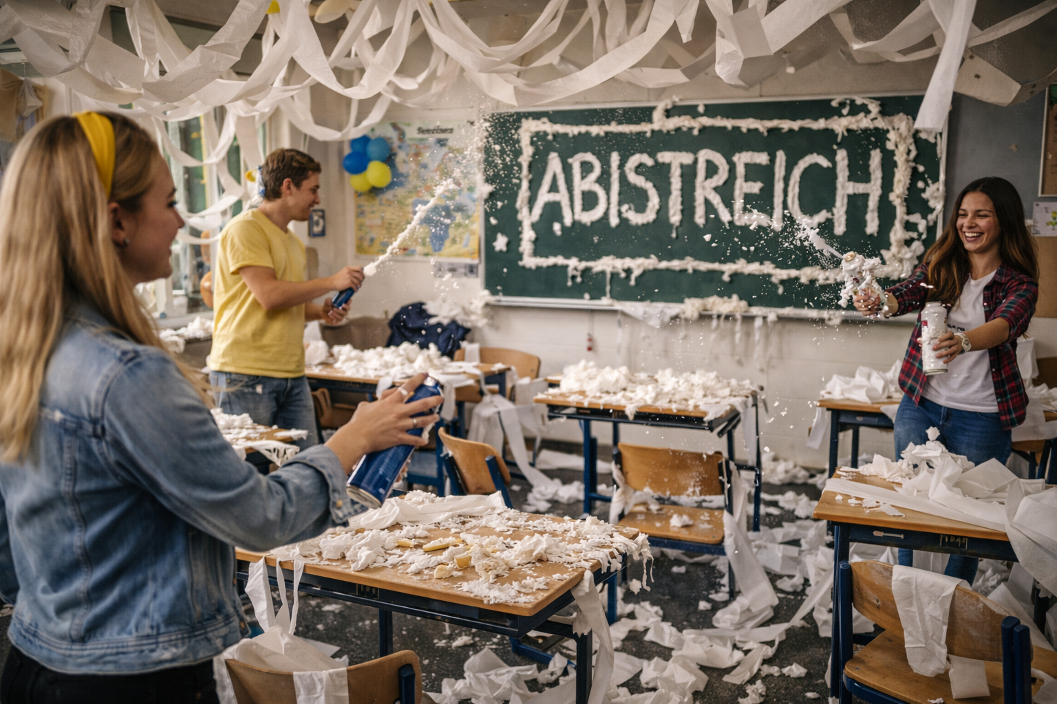 Lustige Abistreich Ideen in der Schule