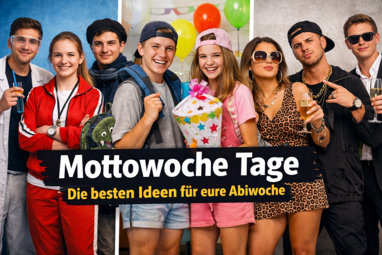 Mottowoche Tage Ideen für Schule mit kreativen Kostümen